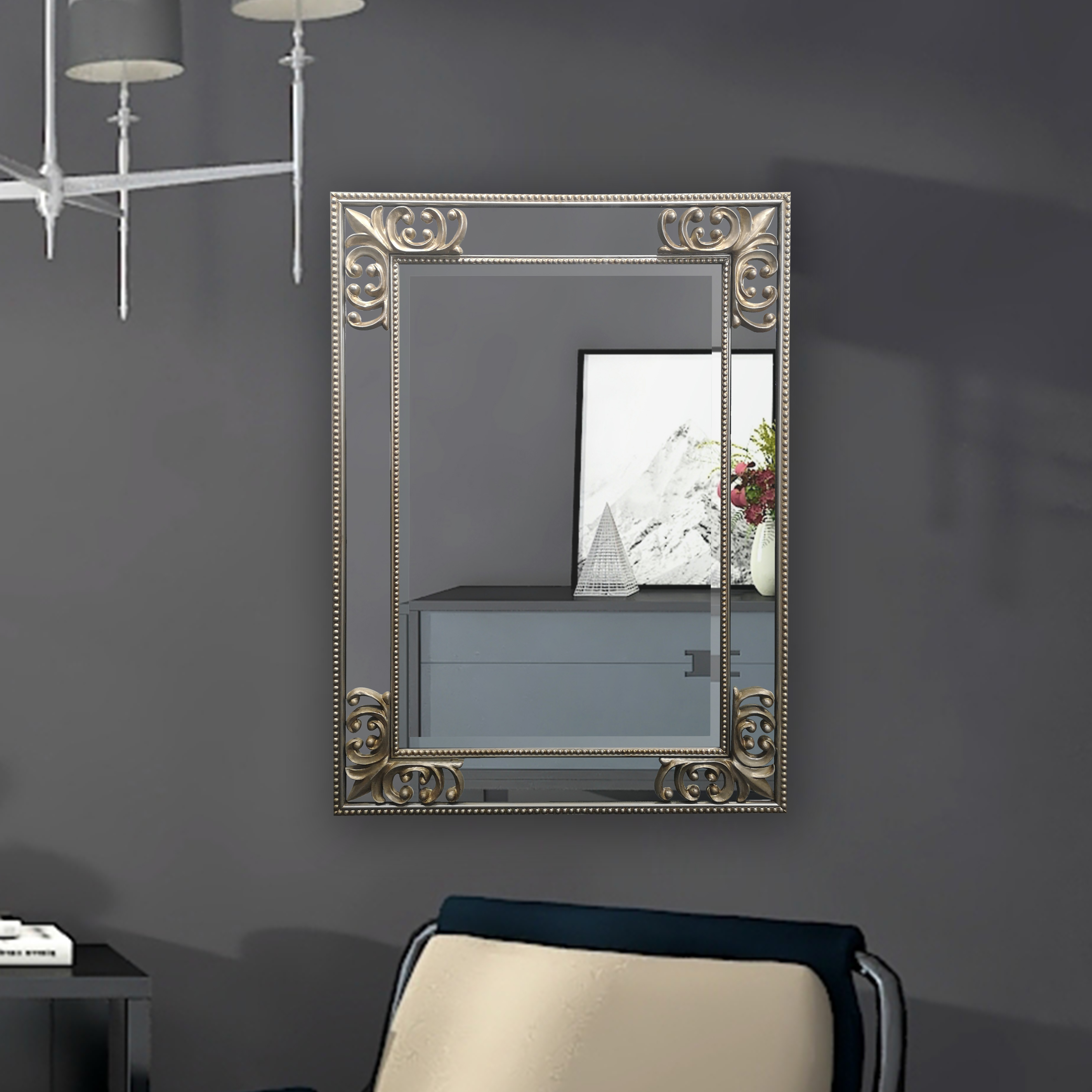 beveled glass framed mirrors